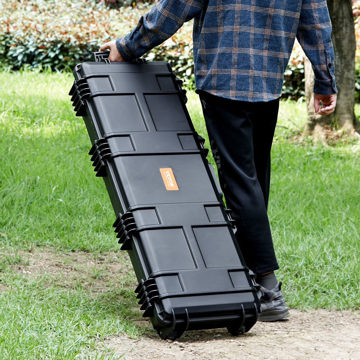 Rifle Case, Rifle Hard Case with 3 Layers Fully-protective Foams, 42 inch lockable Hard Gun Case with Wheels, V952-YZBQH42INS00XOQXYV0