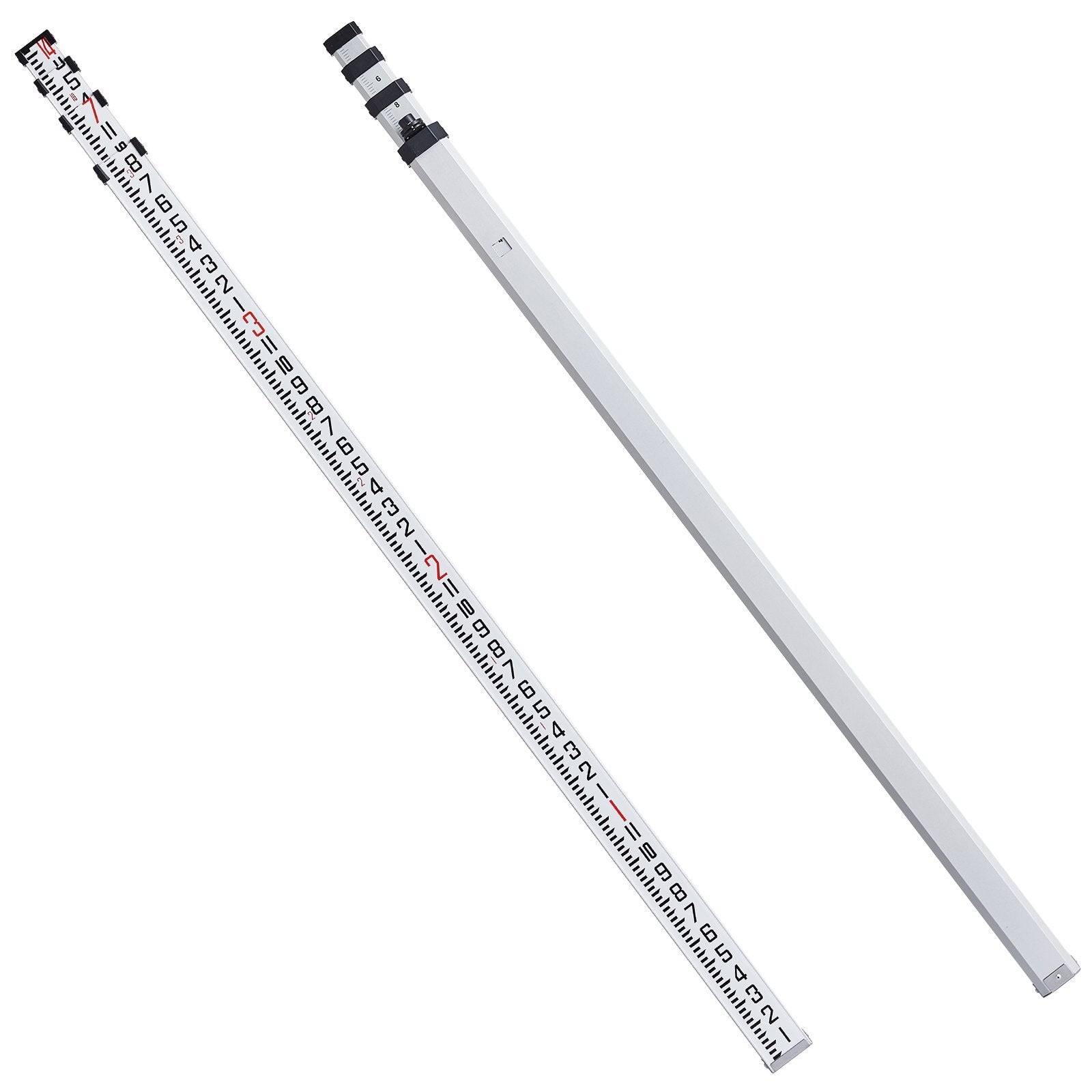 Aluminum Grade Rod, 14-Feet/8ths 4 Sections Telescopic Measuring Rod, Double-Sided Scale 1/8in Leveling Rod V952-YZCLG14YCFEEVMVL0V0