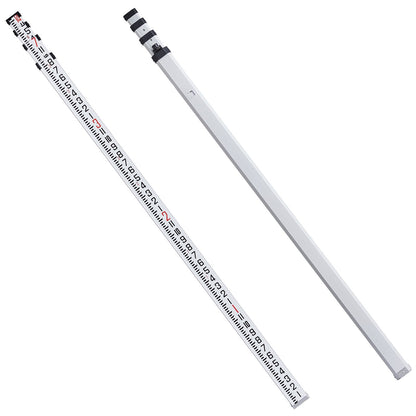 Aluminum Grade Rod, 14-Feet/8ths 4 Sections Telescopic Measuring Rod, Double-Sided Scale 1/8in Leveling Rod V952-YZCLG14YCFEEVMVL0V0