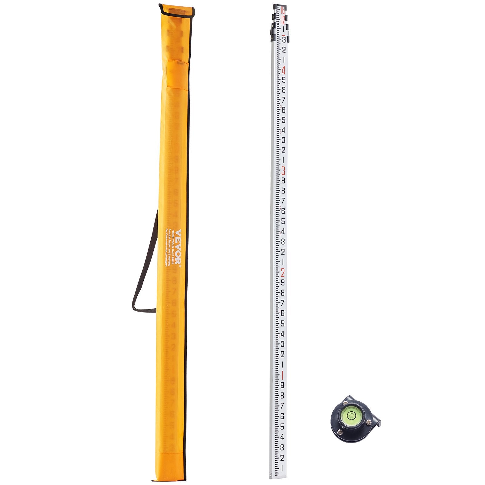Measuring Rod 16-Feet/10ths 4 Sections Telescopic Grade Rod 1/10ft w/ Bag V952-YZCLG16YCFEE7GXUHV0