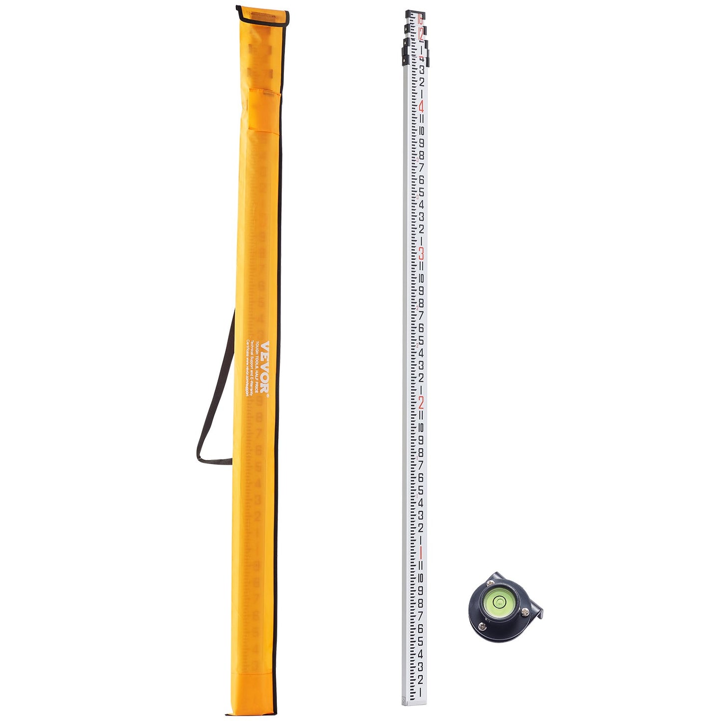 Measuring Rod 16-Feet/8ths 4 Sections Telescopic Grade Rod 1/8in w/ Bag V952-YZCLG16YCFEEEFB0YV0