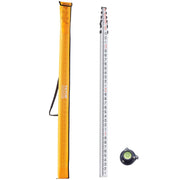 Aluminum Grade Rod, 18-Feet/10ths 6 Sections Telescopic Measuring Rod,Double-Sided Scale 1/10ft Leveling Rod V952-YZCLG18YCFEEKTCTHV0