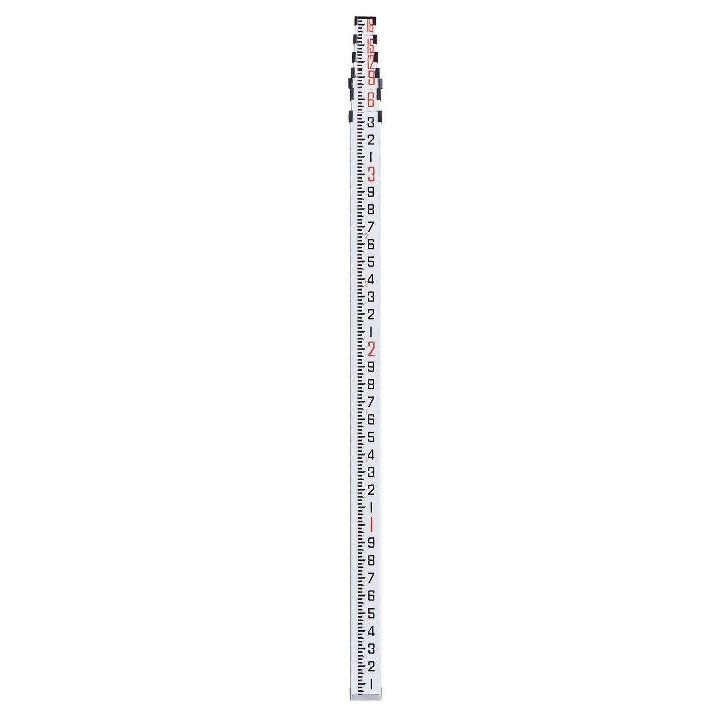 Aluminum Grade Rod, 18-Feet/10ths 6 Sections Telescopic Measuring Rod,Double-Sided Scale 1/10ft Leveling Rod V952-YZCLG18YCFEEKTCTHV0