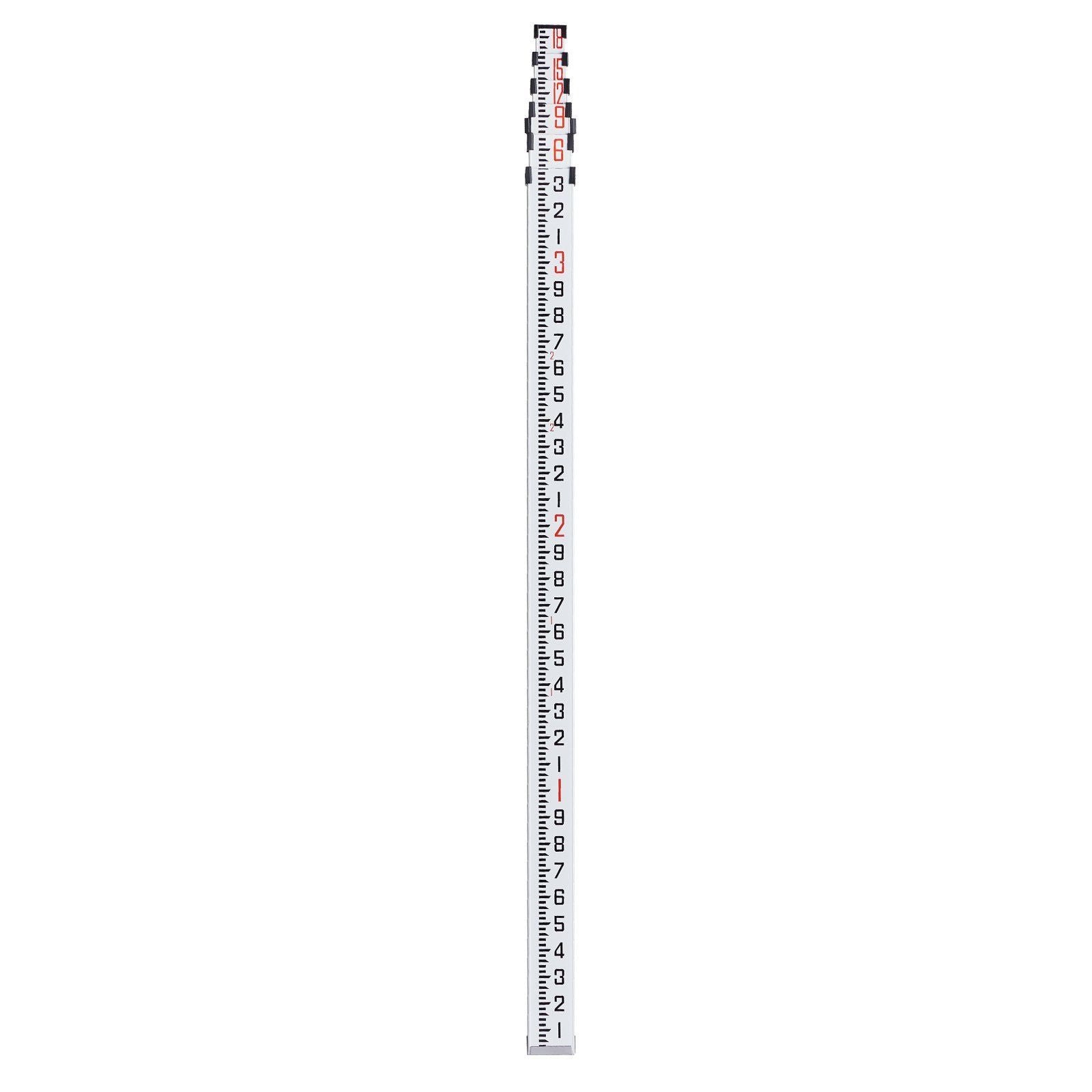 Aluminum Grade Rod, 18-Feet/10ths 6 Sections Telescopic Measuring Rod,Double-Sided Scale 1/10ft Leveling Rod V952-YZCLG18YCFEEKTCTHV0