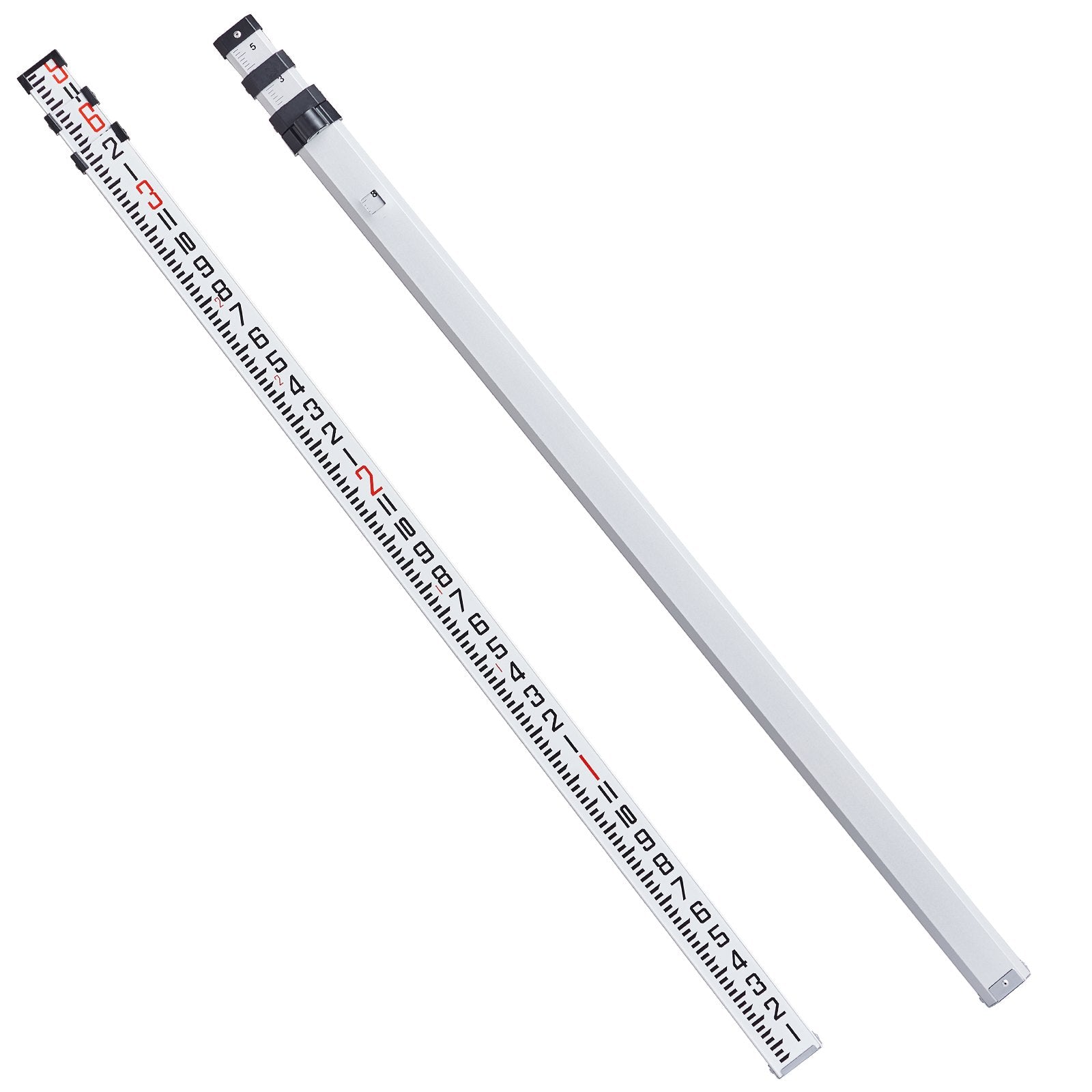 Aluminum Grade Rod, 9-Feet/8ths 3 Sections Telescopic Measuring Rod, Double-Sided Scale 1/8in Leveling Rod V952-YZCLG9YCFEETZ18PHV0