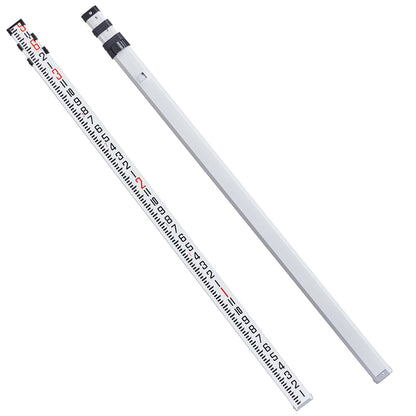 Aluminum Grade Rod, 9-Feet/8ths 3 Sections Telescopic Measuring Rod, Double-Sided Scale 1/8in Leveling Rod V952-YZCLG9YCFEETZ18PHV0