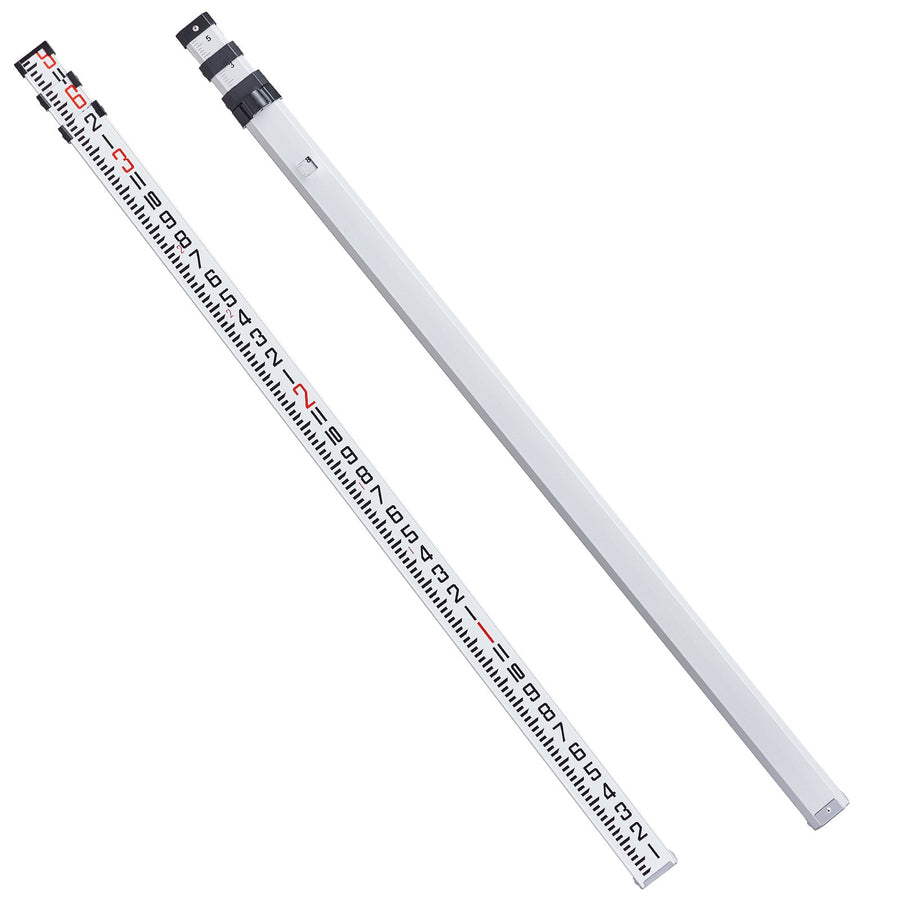 Aluminum Grade Rod, 9-Feet/8ths 3 Sections Telescopic Measuring Rod, Double-Sided Scale 1/8in Leveling Rod V952-YZCLG9YCFEETZ18PHV0