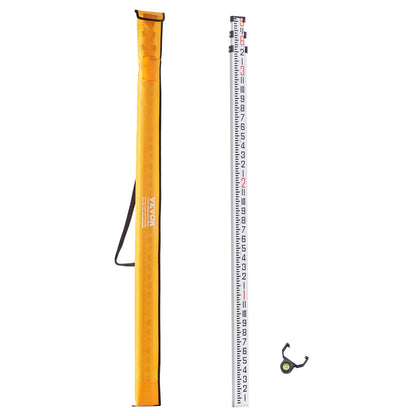Aluminum Grade Rod, 9-Feet/8ths 3 Sections Telescopic Measuring Rod, Double-Sided Scale 1/8in Leveling Rod V952-YZCLG9YCFEETZ18PHV0