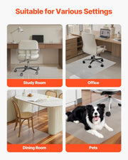 Chair Mat, 915 x 1225 mm Transparent Office Chair Mat for Hard Floors, Floor Protector for Rolling Chairs, V952-YZDDYDBYDJX33PQAO001V0