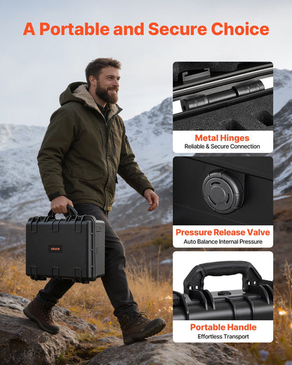 Hard Pistol Case, Heavy Duty Hard Gun Case with XPE Foam Interior, Waterproof Pistol Storage Box with V952-YZSQH1891638H0SQD001V0