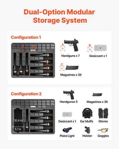 Hard Pistol Case, Heavy Duty Hard Gun Case with XPE Foam Lining, Waterproof Pistol Storage Box with V952-YZSQH19317184PR3I001V0