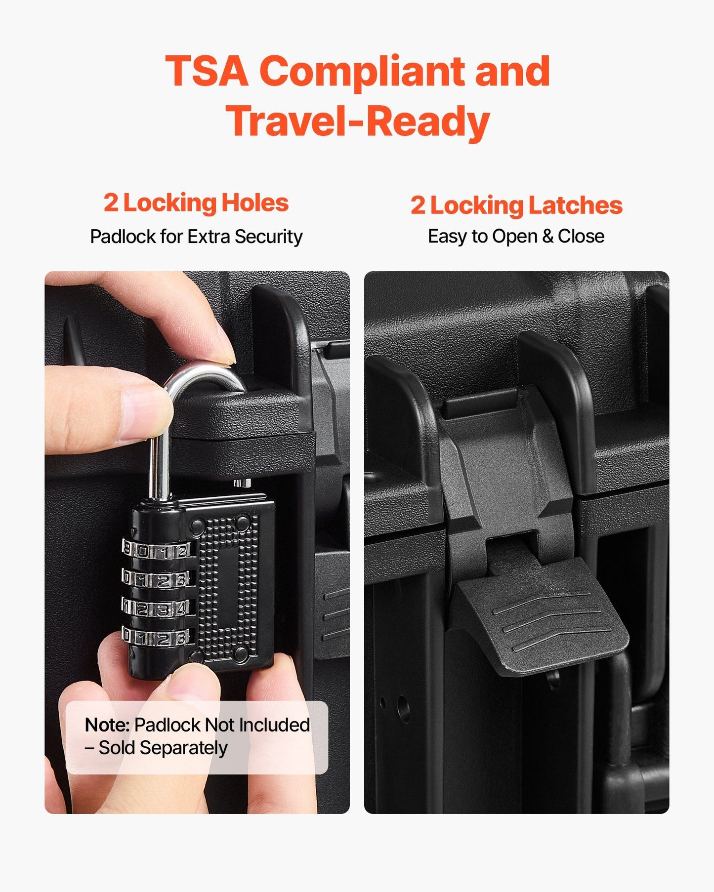 Hard Pistol Case, Heavy Duty Hard Gun Case with XPE Foam Lining, Waterproof Pistol Storage Box with V952-YZSQH19317184PR3I001V0