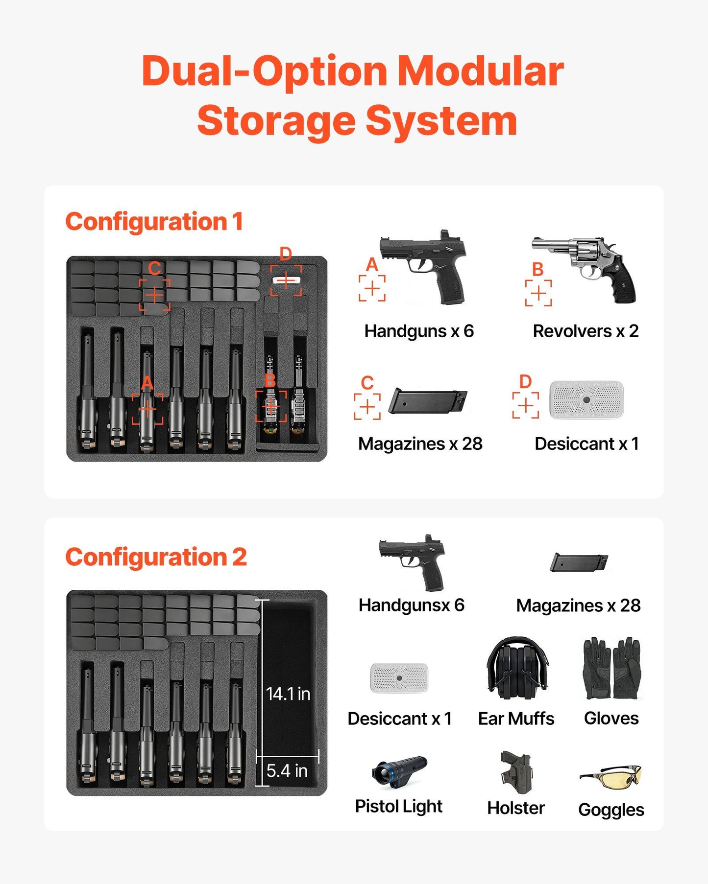 Hard Pistol Case, Heavy Duty Hard Gun Case with XPE Foam Lining, Waterproof Pistol Storage Box with V952-YZSQH2061678GM5RB001V0
