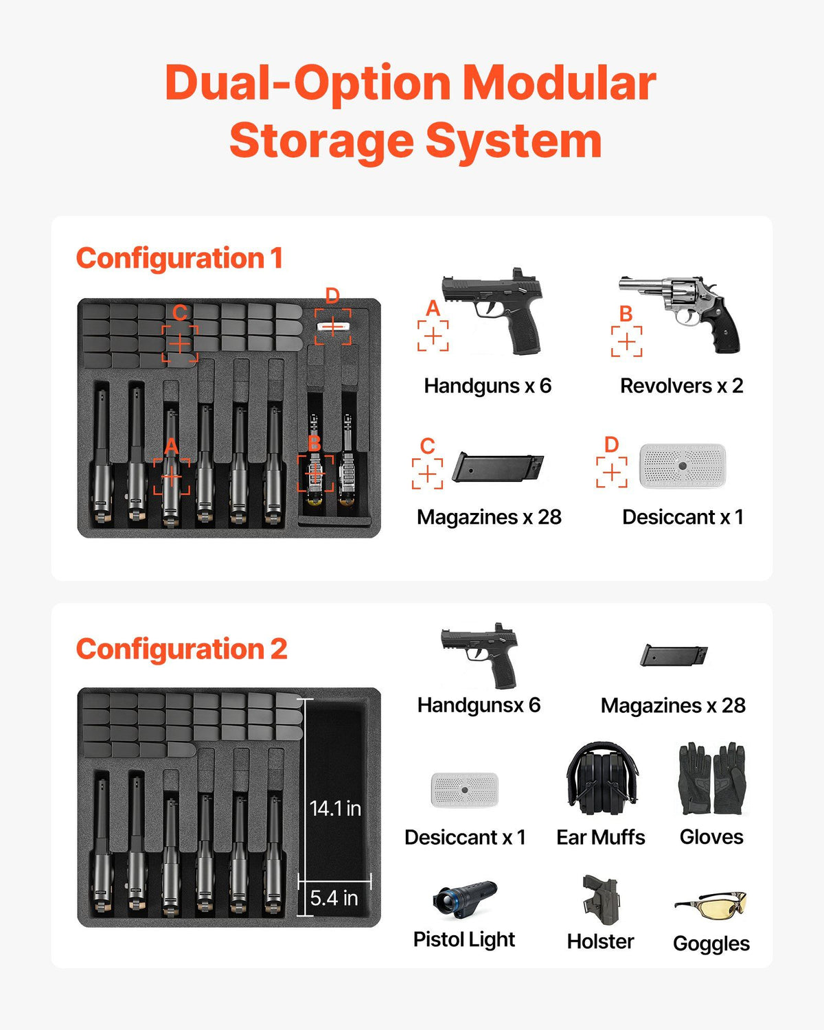 Hard Pistol Case, Heavy Duty Hard Gun Case with XPE Foam Lining, Waterproof Pistol Storage Box with V952-YZSQH2061678GM5RB001V0