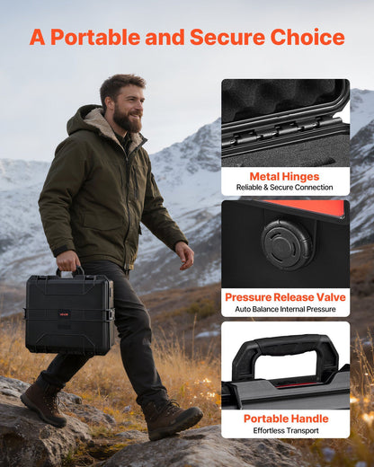 Hard Pistol Case, Heavy Duty Hard Gun Case with XPE Foam Lining, Waterproof Pistol Storage Box with V952-YZSQH2061678GM5RB001V0
