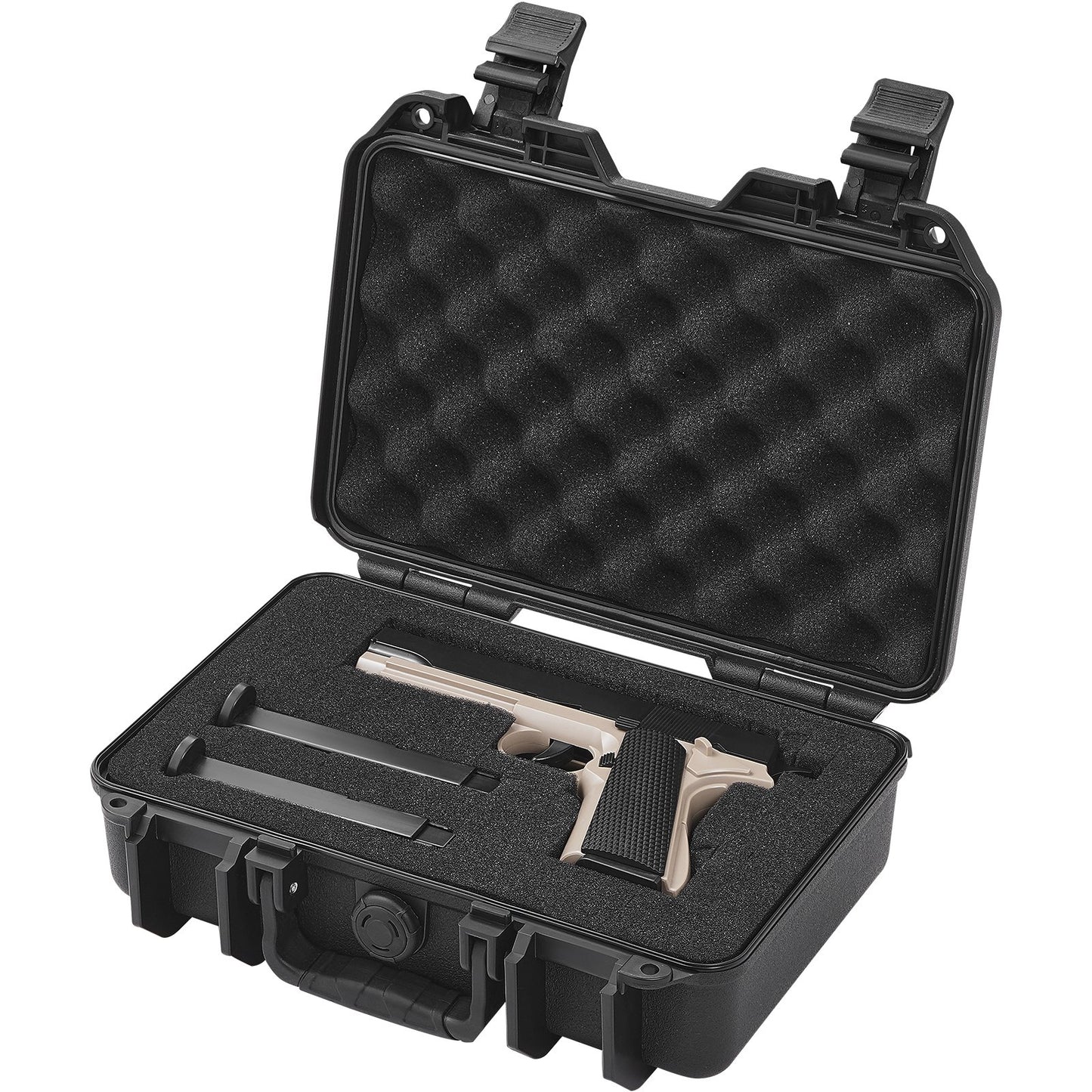 Hard Pistol Cases with Pre-cut PU Foam, Waterproof & Dustproof Hard Gun Case for 1 Pistol, 12.59x9.01x4.4 in V952-YZSQHRN1ZQ12G3XK3V0