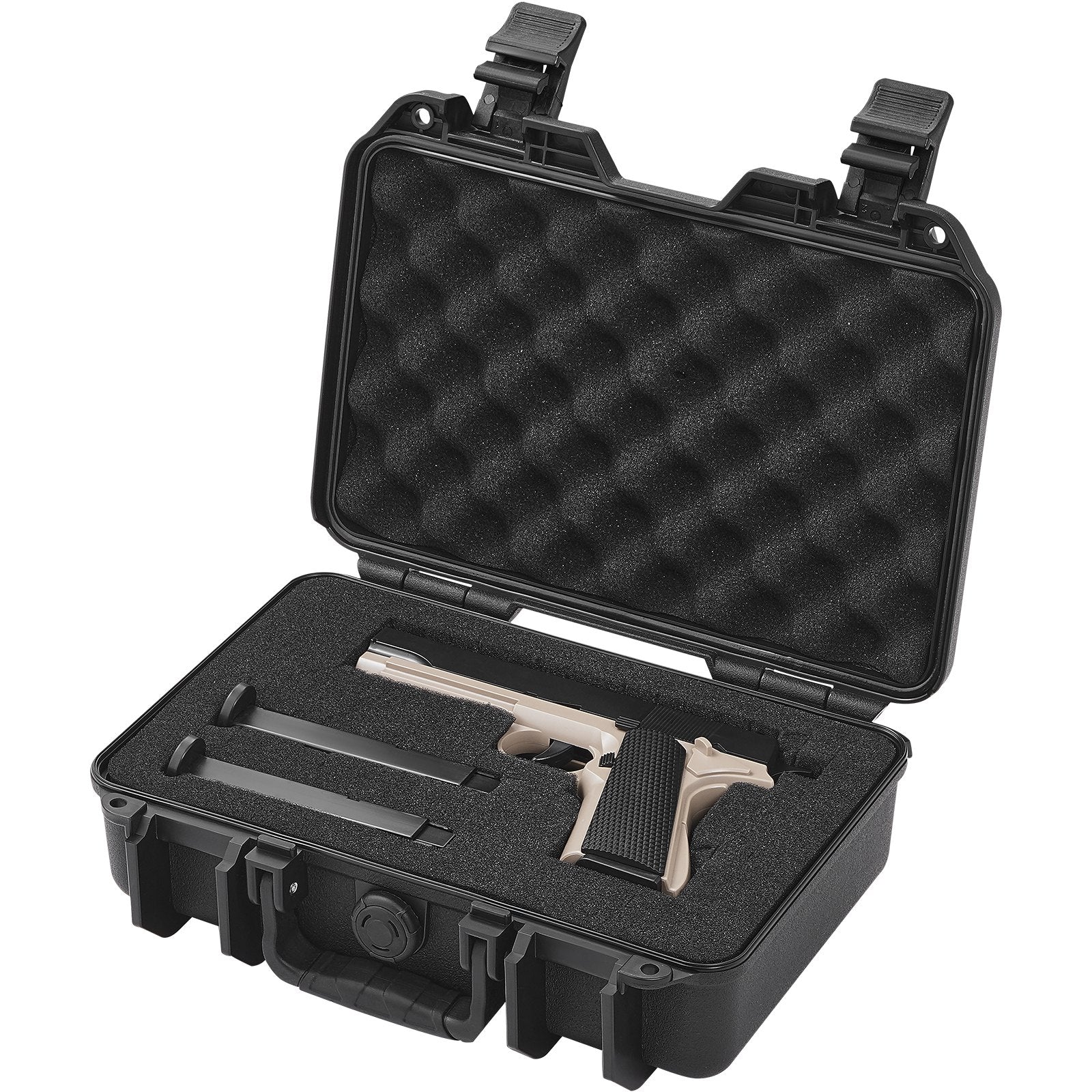 Hard Pistol Cases with Pre-cut PU Foam, Waterproof & Dustproof Hard Gun Case for 1 Pistol, 12.59x9.01x4.4 in V952-YZSQHRN1ZQ12G3XK3V0