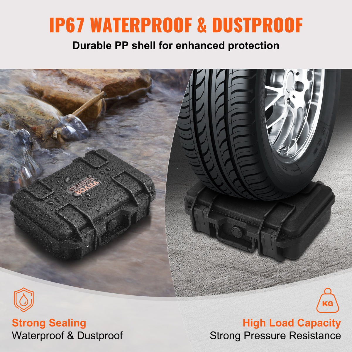 Hard Pistol Cases with Pre-cut PU Foam, Waterproof & Dustproof Hard Gun Case for 1 Pistol, 12.59x9.01x4.4 in V952-YZSQHRN1ZQ12G3XK3V0