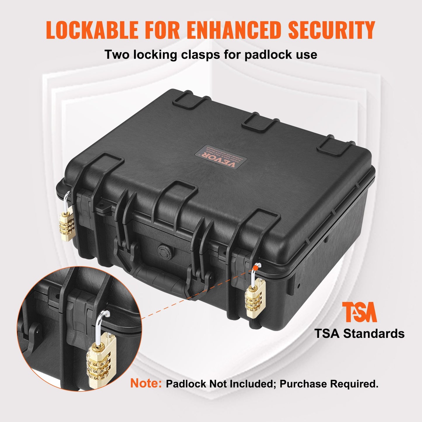 Hard Pistol Cases with Pre-cut Lining Lockable Pistol Case for 5 Pistol V952-YZSQHRN5ZQ18C7TE3V0