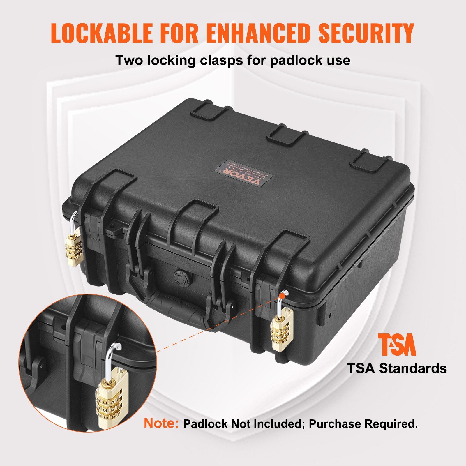 Hard Pistol Cases with Pre-cut Lining Lockable Pistol Case for 5 Pistol V952-YZSQHRN5ZQ18C7TE3V0