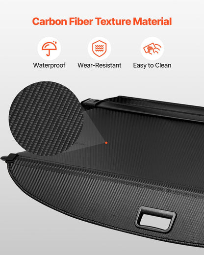 Retractable Cargo Cover, Carbon Fiber Texture Trunk Cover, Anti-Peeping Luggage Privacy Shield, Seamless V952-YZWJXSSSHCGYPZ9SD001V0