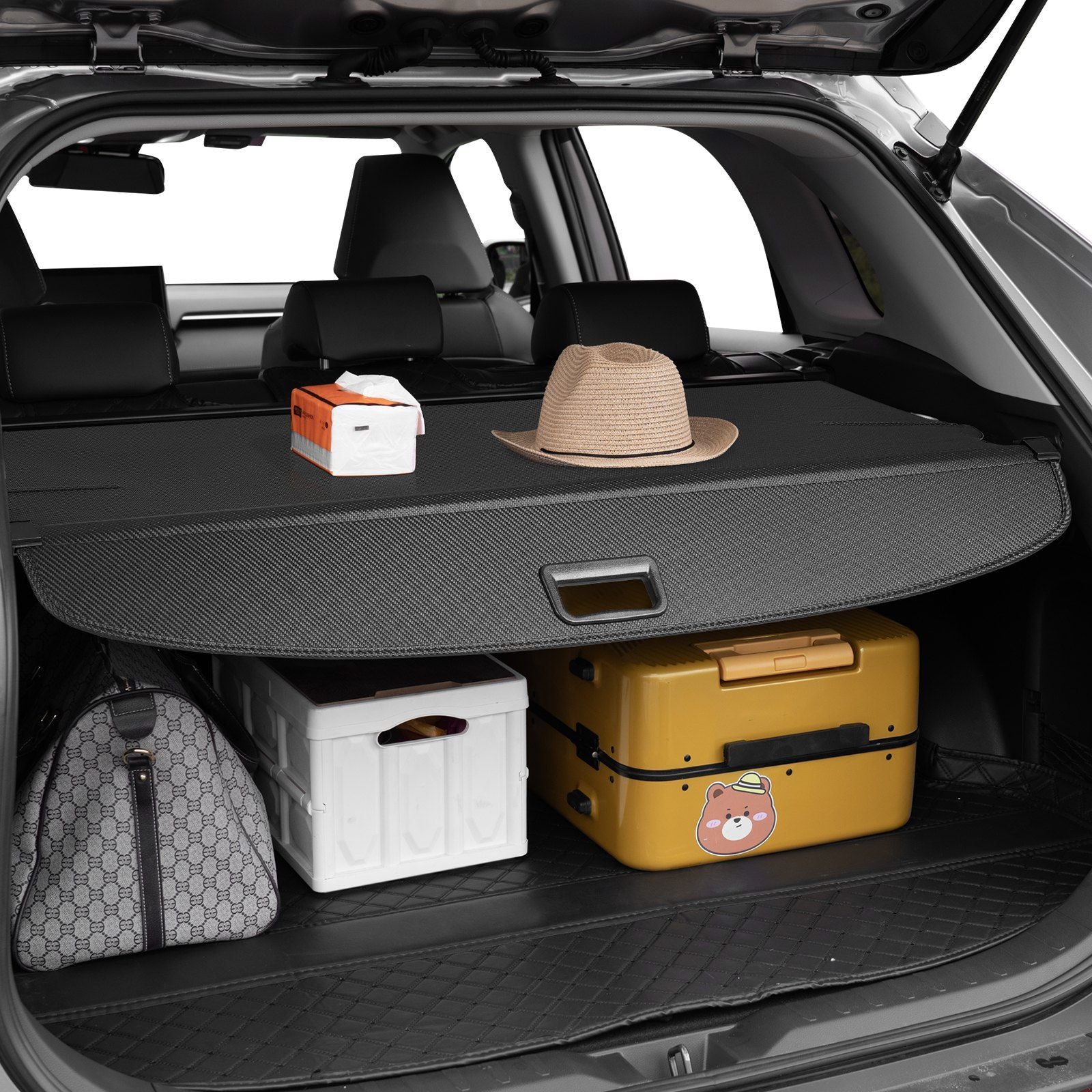 Retractable Cargo Cover, Carbon Fiber Texture Trunk Cover, Anti-Peeping Luggage Privacy Shield, Seamless V952-YZWJXSSSHCGYPZ9SD001V0