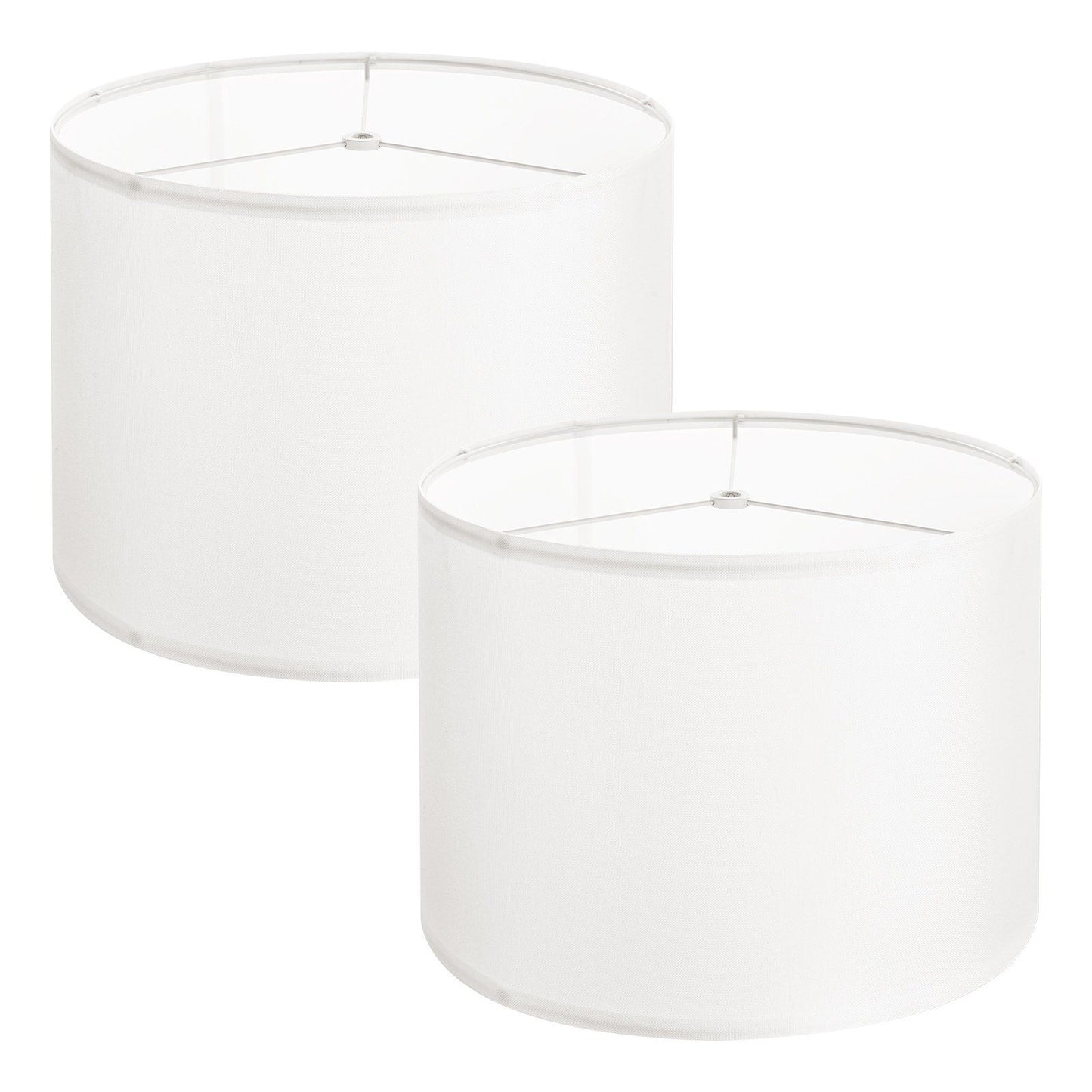 Drum Lamp Shade 2 Set, 33 cm Top x 33 cm Bottom x 25 cm High, Medium Drum Linen Lampshade, Replacement Lamp V952-YZXDZ1310INC63YT7001V0