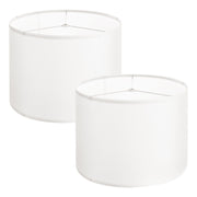 Drum Lamp Shade 2 Set, 33 cm Top x 33 cm Bottom x 25 cm High, Medium Drum Linen Lampshade, Replacement Lamp V952-YZXDZ1310INC63YT7001V0