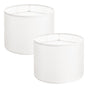 Drum Lamp Shade 2 Set, 33 cm Top x 33 cm Bottom x 25 cm High, Medium Drum Linen Lampshade, Replacement Lamp V952-YZXDZ1310INC63YT7001V0