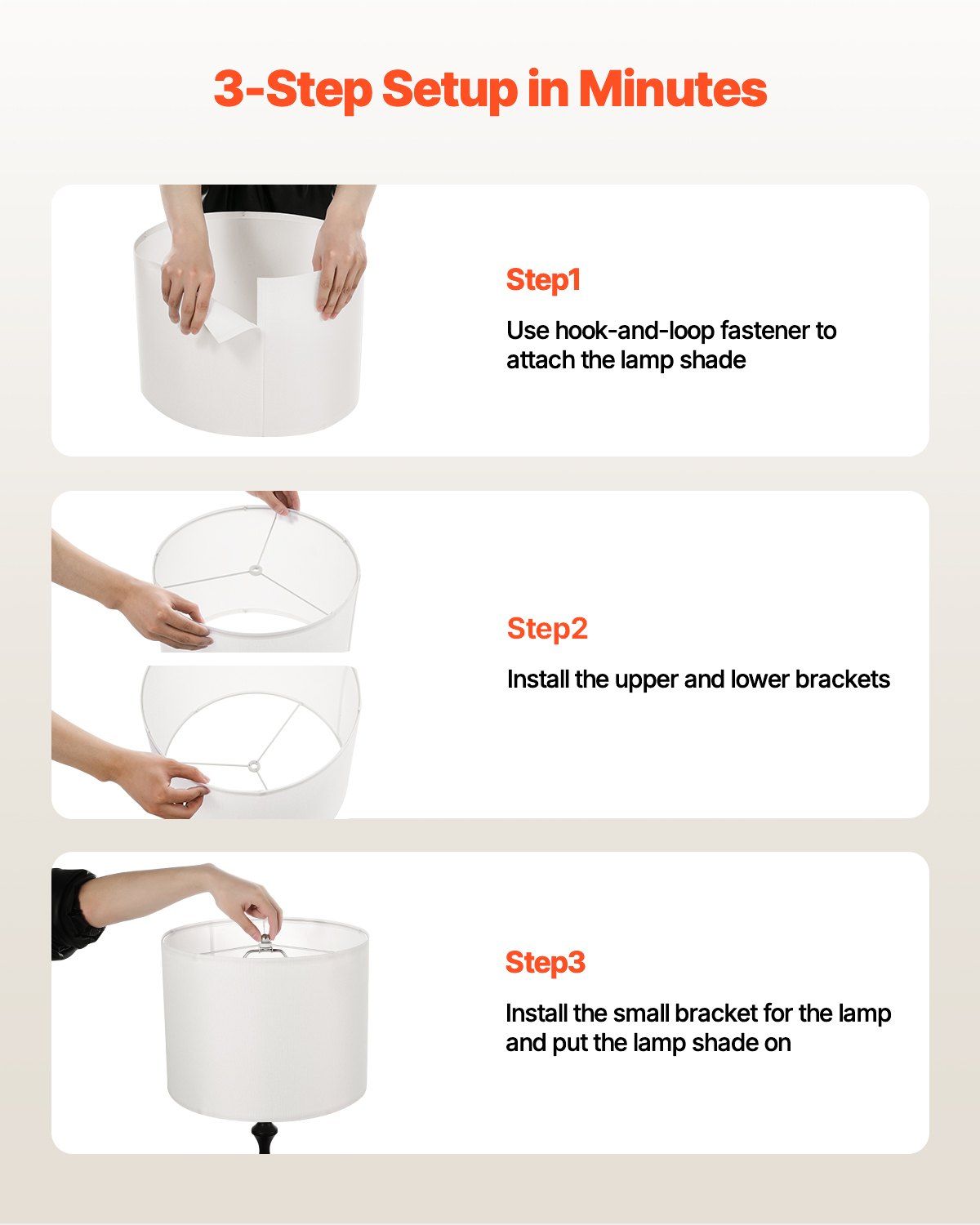 Drum Lamp Shade 2 Set, 33 cm Top x 33 cm Bottom x 25 cm High, Medium Drum Linen Lampshade, Replacement Lamp V952-YZXDZ1310INC63YT7001V0