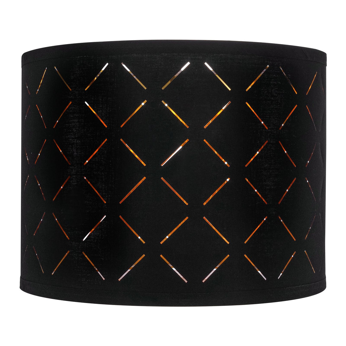 Drum Lamp Shade 2 Set, 33 cm Top x 33 cm Bottom x 25 cm High, Medium Drum Lampshade with Harp, Replacement V952-YZXDZ1310INCEFZ2R001V0