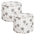 Drum Lamp Shade 2 Set, 33 cm Top x 33 cm Bottom x 25 cm High, Medium Drum Linen Lampshade, Replacement Lamp V952-YZXDZ1310INCHRJOU001V0