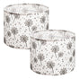 Drum Lamp Shade 2 Set, 33 cm Top x 33 cm Bottom x 25 cm High, Medium Drum Linen Lampshade, Replacement Lamp V952-YZXDZ1310INCHRJOU001V0