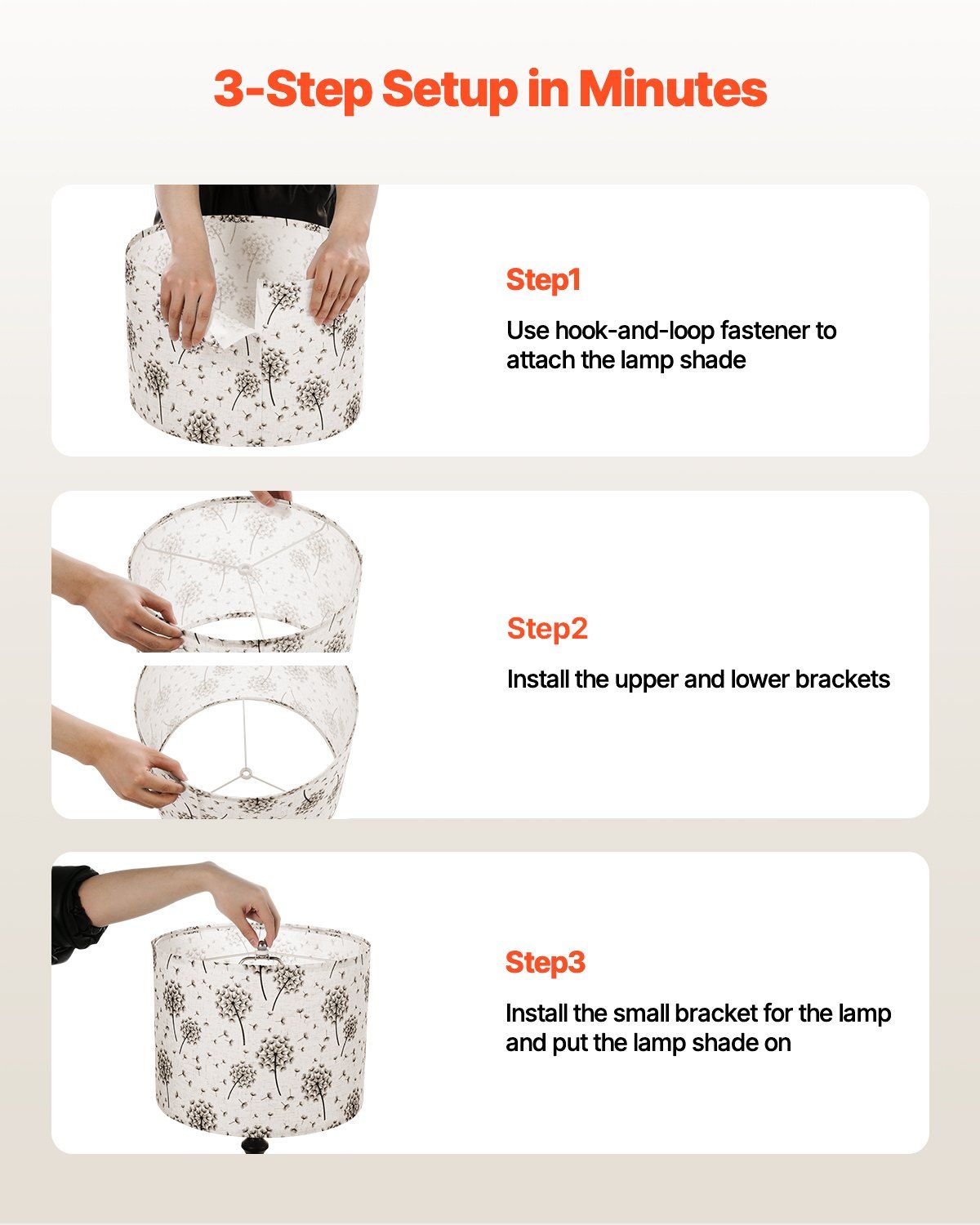 Drum Lamp Shade 2 Set, 33 cm Top x 33 cm Bottom x 25 cm High, Medium Drum Linen Lampshade, Replacement Lamp V952-YZXDZ1310INCHRJOU001V0