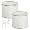 Lamp Shade 2 Set, 29 cm Top x 32 cm Bottom x 24.5 cm High (Spider Fitter), Medium Lampshade with Harp, V952-YZXDZ131110IP0KMC001V0