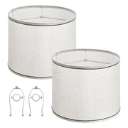 Lamp Shade 2 Set, 29 cm Top x 32 cm Bottom x 24.5 cm High (Spider Fitter), Medium Lampshade with Harp, V952-YZXDZ131110IP0KMC001V0