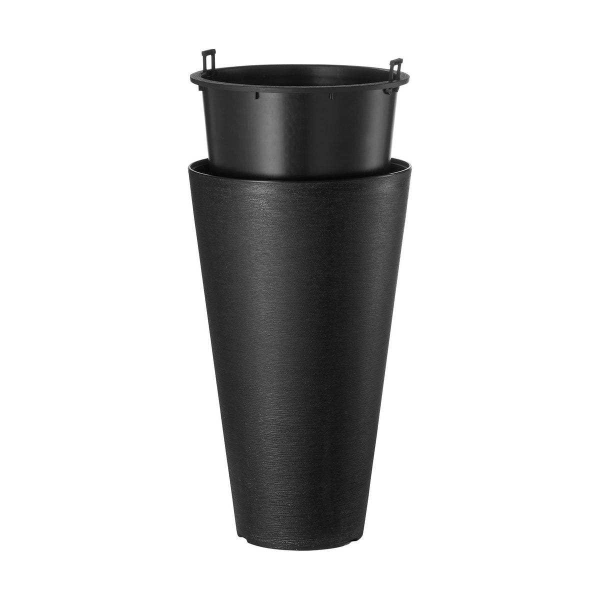 Tall Planter, Set of 2 Tall Round Tapered Planters, 59 cm Large Modern Gardening and Flower Plastic Pots, V952-YZXHS24YCBDT499PJV0