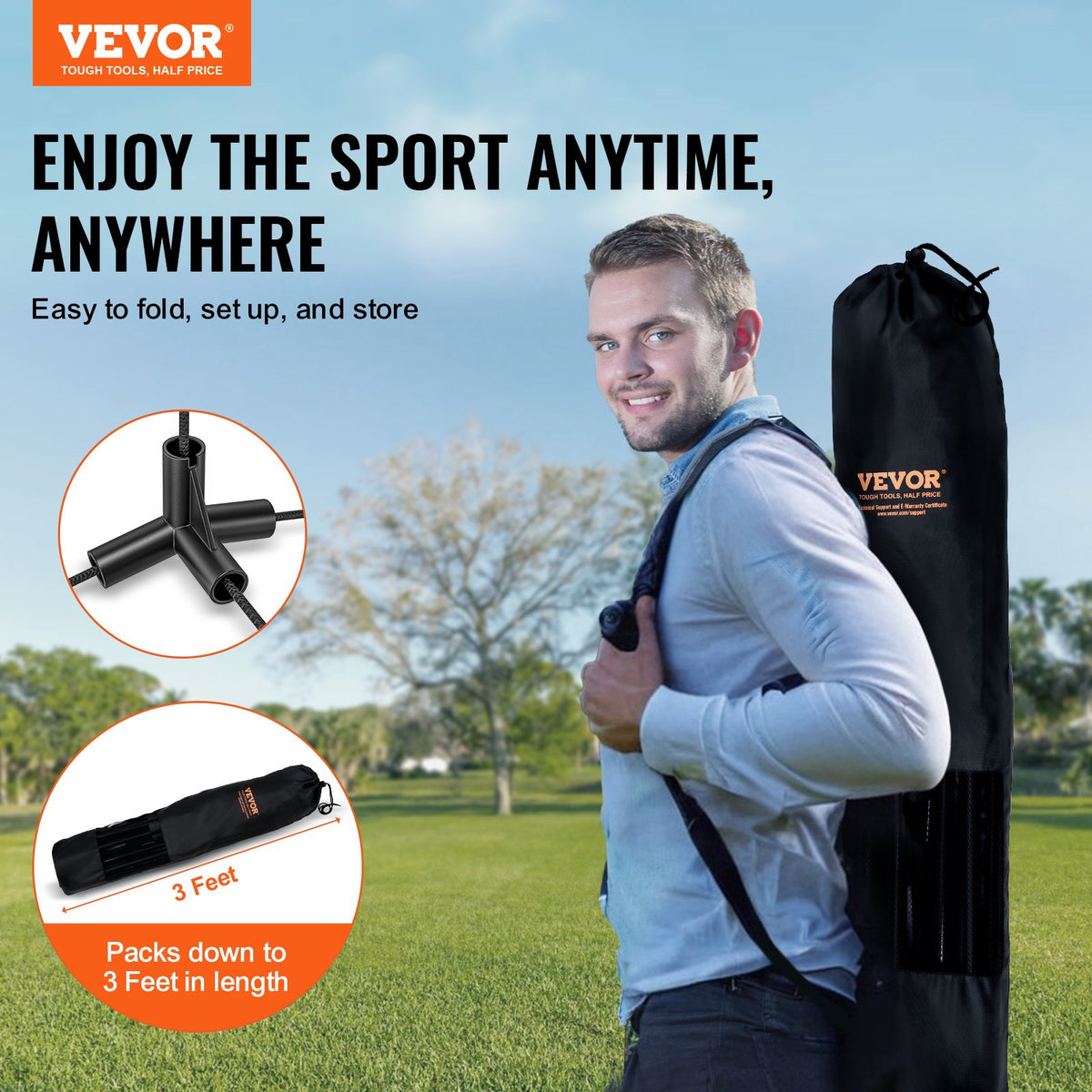 Badminton Net, Height Adjustable Volleyball Net, 10ft Wide Foldable Pickleball Net, Portable Easy Setup V952-ZCGDZYMQW1024T4VVV0