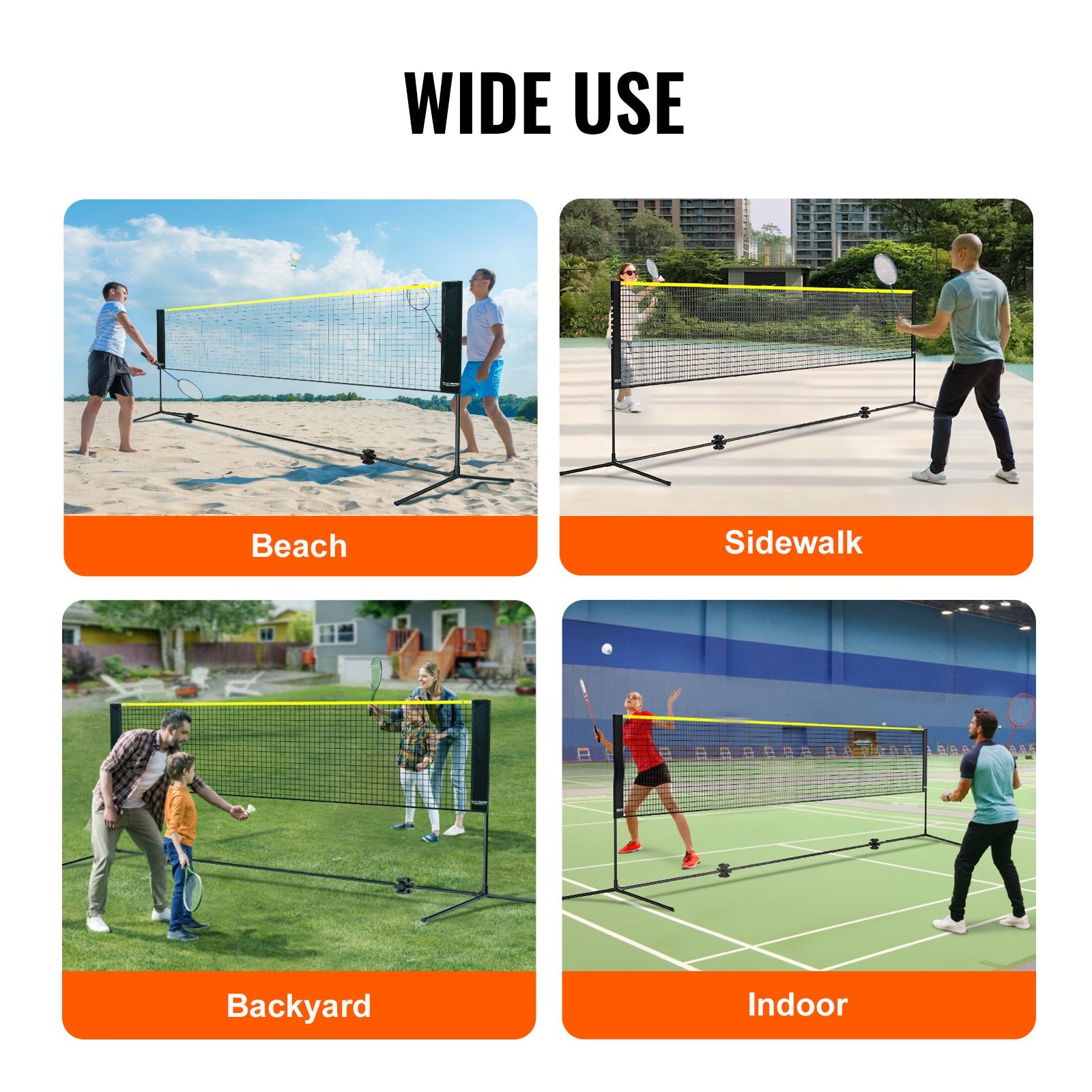 Badminton Net, Height Adjustable Volleyball Net, 10ft Wide Foldable Pickleball Net, Portable Easy Setup V952-ZCGDZYMQW1024T4VVV0