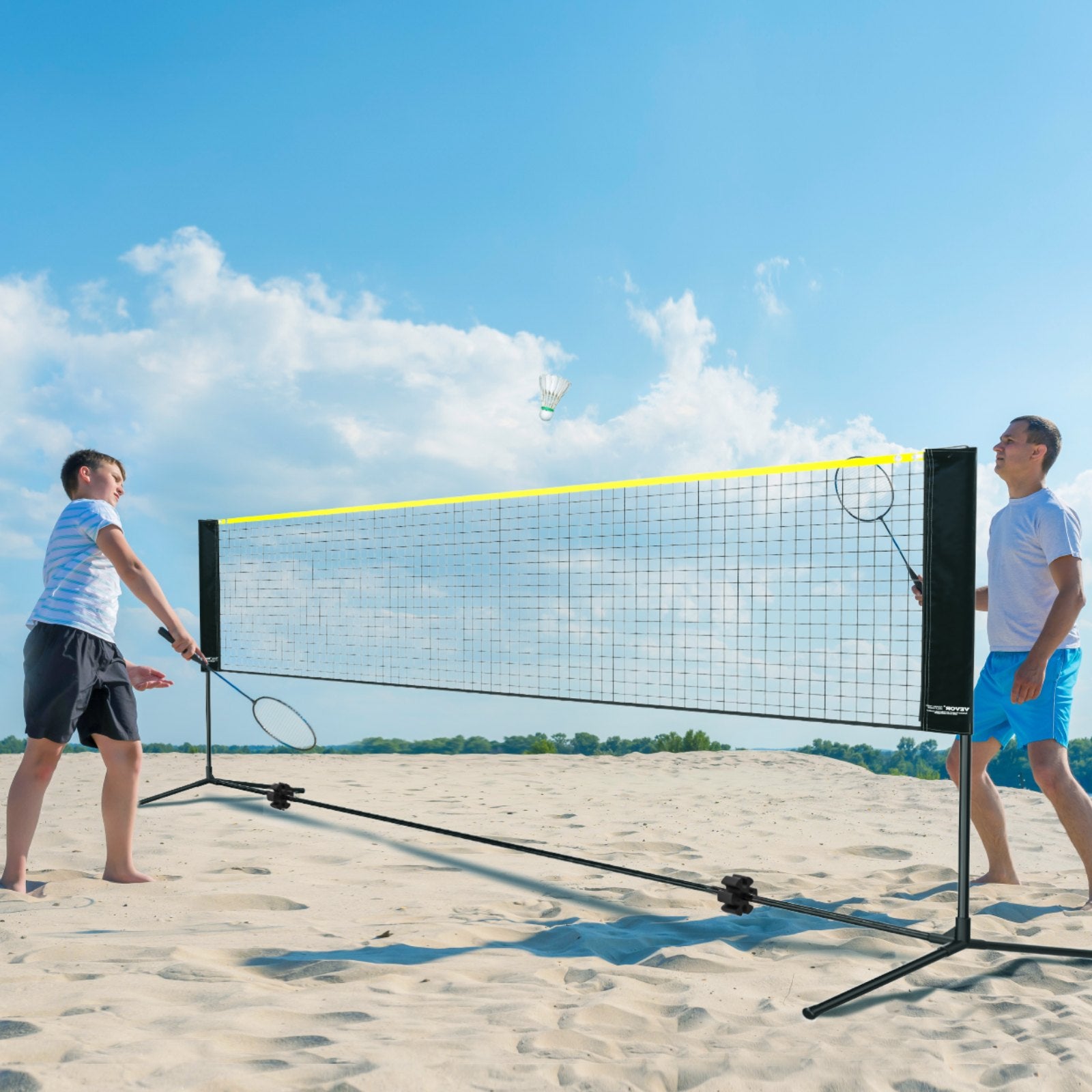 Badminton Net, Height Adjustable Volleyball Net, 10ft Wide Foldable Pickleball Net, Portable Easy Setup V952-ZCGDZYMQW1024T4VVV0