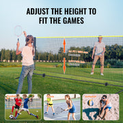 Badminton Net, Height Adjustable Volleyball Net, 17ft Wide Foldable Pickleball Net, Portable Easy Setup V952-ZCGDZYMQW172IS8ZSV0