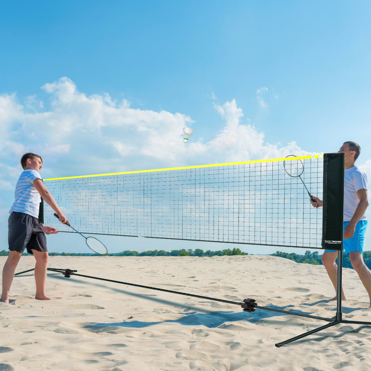 Badminton Net, Height Adjustable Volleyball Net, 17ft Wide Foldable Pickleball Net, Portable Easy Setup V952-ZCGDZYMQW172IS8ZSV0