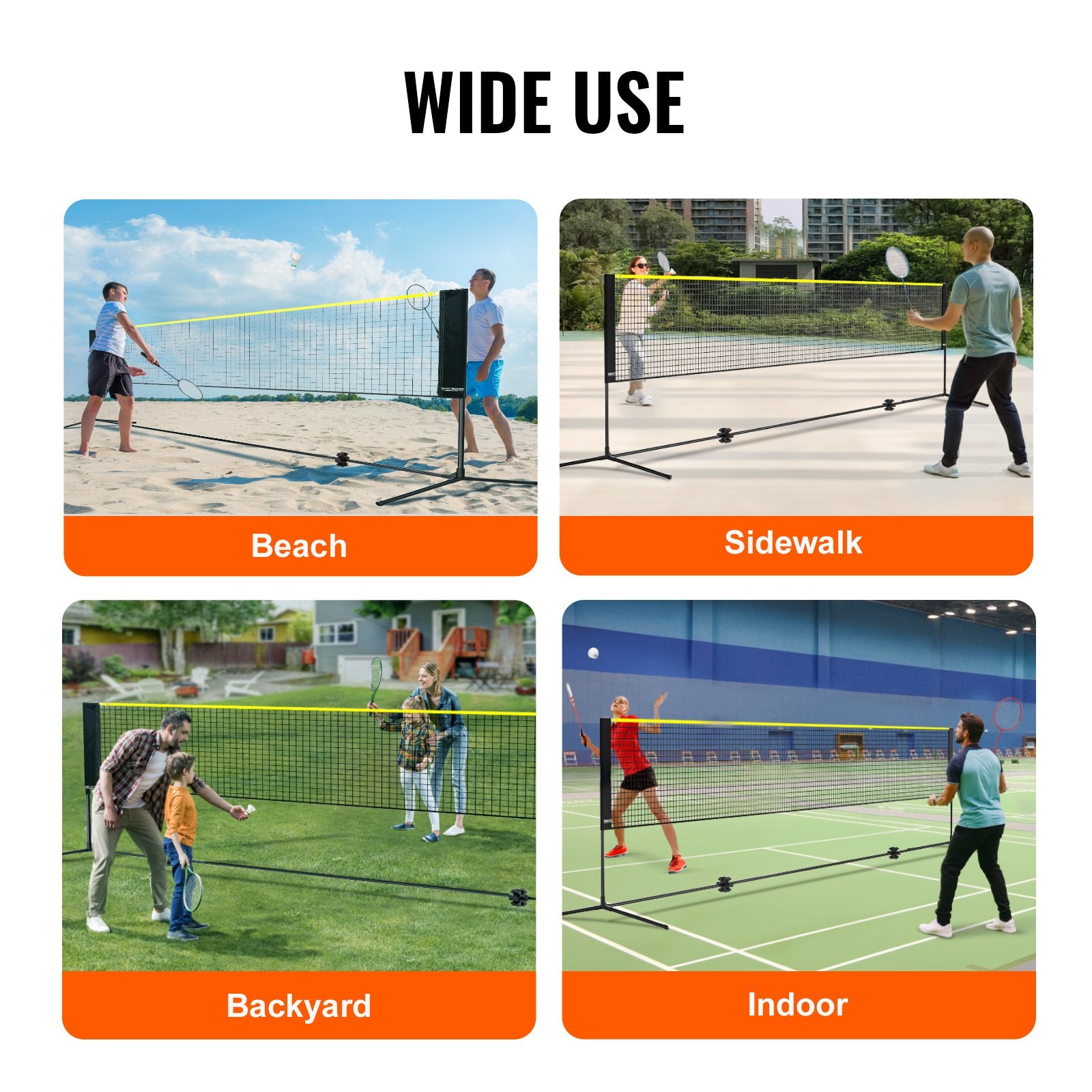 20ft Badminton Net Set Outdoor Portable Volleyball Pickleball Tennis Net V952-ZCGDZYMQWGG392B0IV0