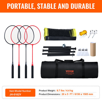Badminton Net Set, Outdoor Backyard Beach Park Badminton Net, Portable Badminton Equipment Set, Adults Kids V952-ZCGSSYMQW2026MC61V0