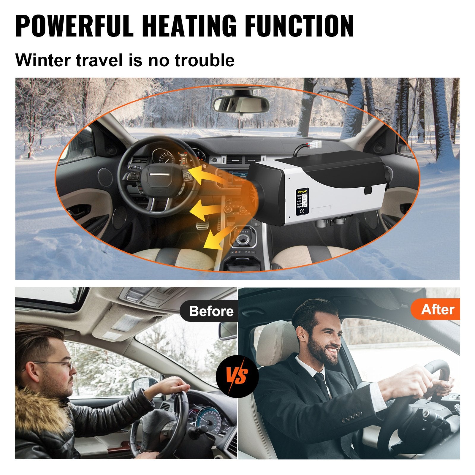 5KW Diesel Air Heater 10L Tank Diesel Heater 12V Diesel Parking Heater Muffler with LCD Thermostat and Remote V952-ZCJRQ12V5KW51JT01V0