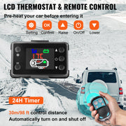 5KW Diesel Air Heater 10L Tank Diesel Heater 12V Diesel Parking Heater Muffler with LCD Thermostat and Remote V952-ZCJRQ12V5KW51JT01V0