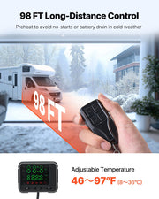 Diesel Air Heater, 8 kW DC12-24V, Fast Heating Diesel Parking Heater with Remote Control and Color Digital V952-ZCJRQDC12V8K046TQ001V9