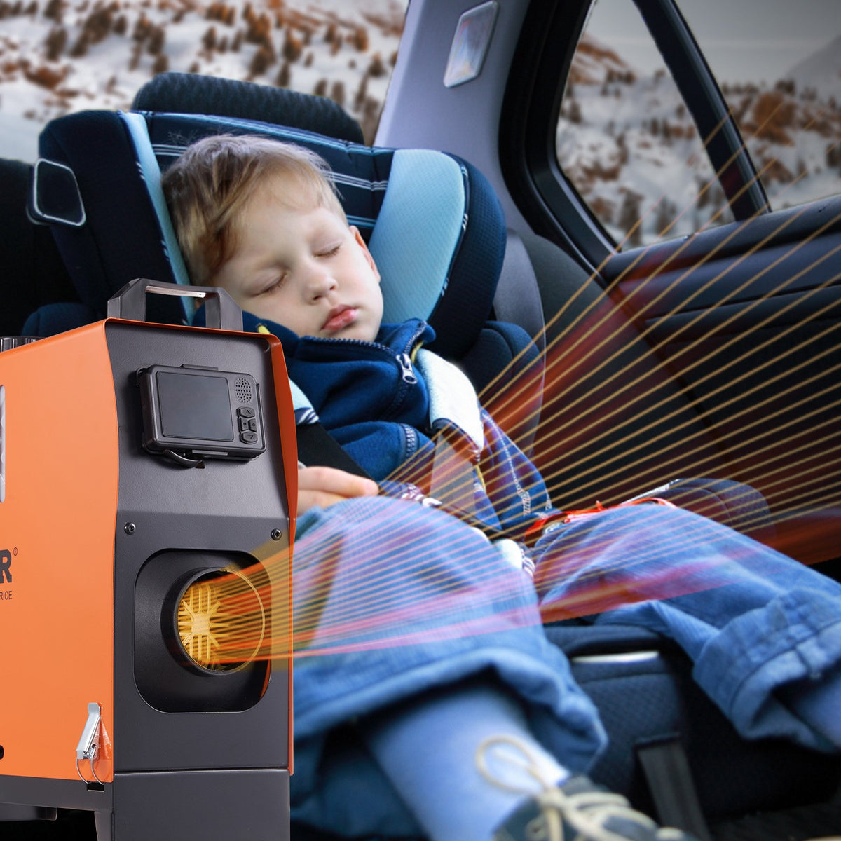 8 KW Diesel Air Heater, Bluetooth App Control All-on-one Diesel Heater with Automatic Altitude Adjustment, V952-ZCJRQLS12V8KWCO9JV9