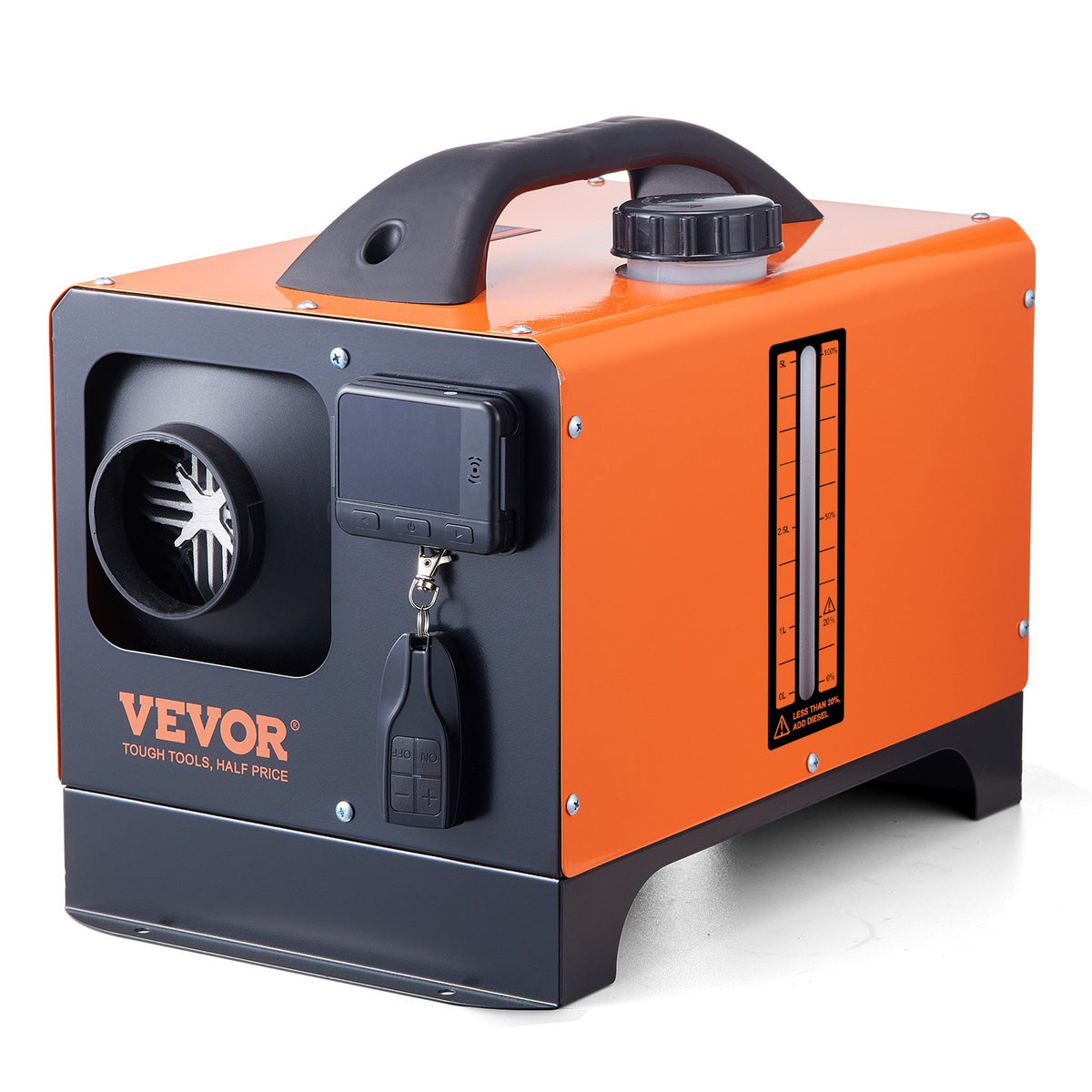 Diesel Air Heater, 12V 5KW All-on-one Diesel Heater with Remote Control and LCD Display, 5L Fuel Tank V952-ZCJRQWS12V5KWB628V9