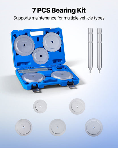 Bearing Press Kit, 7 Pcs, Bearing Race and Seal Driver Set with 5 Bushings, Handle Shaft and Extension Rod, V952-ZCTJ7JTLHJFHBMJ2Q001V0